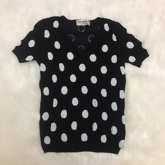 Joseph A Pinup Polka Dot Knit Top - Picture 6 of 6